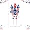 Glitzhome® 30" Patriotic Firecracker Yard Stake